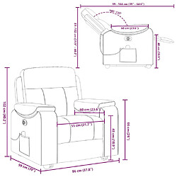 vidaXL Fauteuil inclinable de massage électrique Vert foncé Tissu pas cher