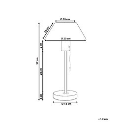 Avis Beliani Lampe à poser CAPARO Métal Noir-doré