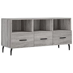 Maison Chic Meuble TV scandinave gris - Banc TV pour salon Sonoma 102x36x50 cm bois d'ingénierie -MN11795