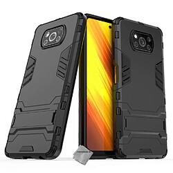 Htdmobiles Coque rigide anti choc pour Xiaomi Poco X3 NFC + film ecran - NOIR