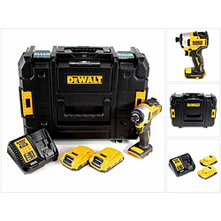 DeWalt DCF 809 D2T Visseuse à chocs sans fil 18 V Brushless Li-Ion + Coffret de transport T-STAK + 2x Batteries 2,0 Ah + Chargeur