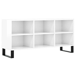 Maison Chic Meuble TV scandinave - Banc TV pour salon blanc brillant 103,5x30x50 cm bois d'ingénierie -MN57600