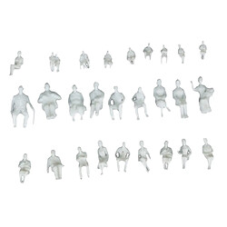 Acheter 1/50 Personnes Modèle Assis Blanc Mini Figurines Train Park Street Layout 13mm