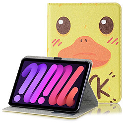 Etui en PU motif dessin animé avec support canard pour votre Apple iPad mini (2021)