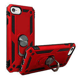 Avizar Coque iPhone SE 2022, 2020 et 8, 7, 6S, 6 Bi Rigide Bague Magnétique rouge