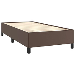 Avis vidaXL Cadre de lit sans matelas marron 90x190 cm similicuir