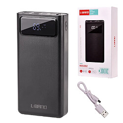 Riffi L-BRNO Power Bank 30000mAh avec écran LED noir