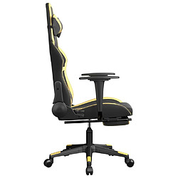 Acheter Maison Chic Chaise de jeu, Chaise gaming avec repose-pied, Fauteuil gamer,Chaise de Bureau Noir et doré Similicuir -GKD11192