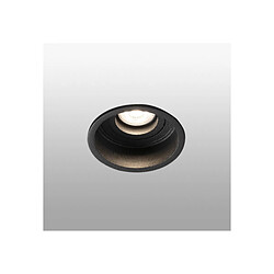 Faro Barcelona Downlight encastré rond inclinable noir, GU10