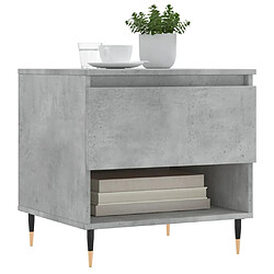 Avis Maison Chic Lot de 2 Tables basses,Table Console pour salon gris béton 50x46x50 cm bois d'ingénierie -MN22806