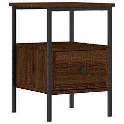 Maison Chic Table de chevet,Table de nuit,Table d'appoint pour salon chêne marron 34x36x50 cm bois d'ingénierie -MN94996