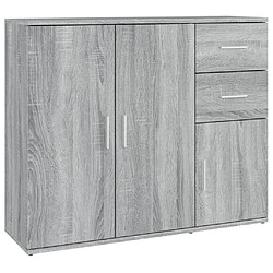 vidaXL Buffet Sonoma gris 91x29,5x75 cm Bois d'ingénierie