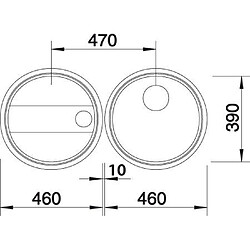 Blanco - 513310 - Blancorondoset - Cuve Ronde à intégrer avec égouttoir - Acier Inoxydable brossé