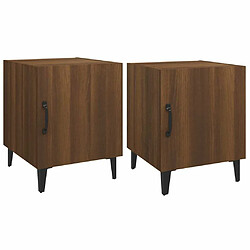 Maison Chic Lot de 2 Tables de chevet - Tables de Nuit Chêne marron Bois d'ingénierie