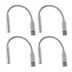 4x Câble USB Type C à 3.5mm Adaptateur Câble Audio Casque Connecteur