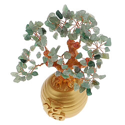 Acheter richesse argent chanceux arbre feng shui cristal arbre en plastique décor à la maison vert