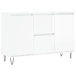 Maison Chic Commode Buffet - Meuble de rangement blanc brillant 104x35x70 cm bois d'ingénierie -GKD99643