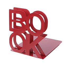 Wewoo Alphabet en forme de fer serre-livres métal support de de bureau pour les livres rouge