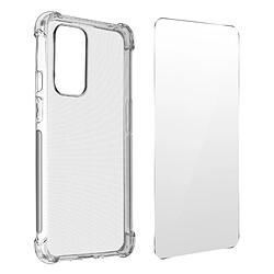 Avizar Pack Protection Oneplus 9 Coque Souple + Verre Trempé Transparent