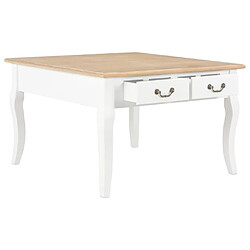 Maison Chic Table basse pour salon | Table à café Blanc 80 x 80 x 50 cm Bois -GKD42074