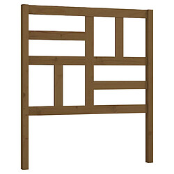 vidaXL Tête de lit Marron miel 106x4x104 cm Bois massif de pin