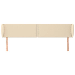 Avis Maison Chic Tête de lit moderne avec oreilles pour chambre - Décoration de lit Crème 163x23x78/88 cm Tissu -MN59381