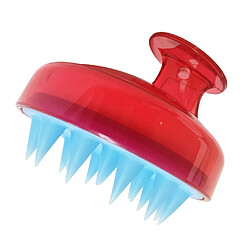 Silicone Shampooing pour la douche Gel nettoyant pour le corps Pellicules Brosse pour le cuir chevelu pour le cuir chevelu Rouge brillant