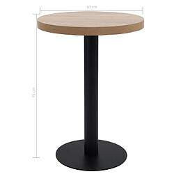 Acheter vidaXL Table de bistro Marron clair 60 cm MDF