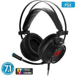 Spirit of Gamer Casque Gamer Sans Fil 7.1 Surround XPERT H1100 - LED - Simili Cuir - Microphone Flexible - 12H Autonomie - PC / PS4 / XBOX ONE