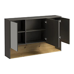 Avis Vente-Unique Armoire murale de salle de bain anthracite - 100 cm - YANGRA