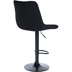 Non Tabouret de bar Toni tissu noir pas cher