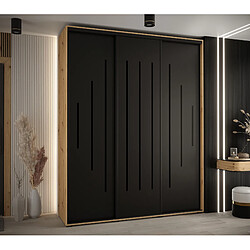 Abiks Meble Armoire Davos 12 À Portes Coulissantes 235,2/190/60 3 Portes