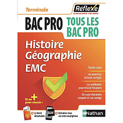 Histoire géographie, EMC, bac pro, tous les bac pro, terminale - Occasion