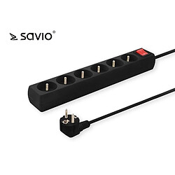 Power strip with anti-surge protection 5 outlets with ground wire, 1,5m Savio LZ-01