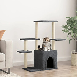 vidaXL Arbre à chat avec griffoirs en sisal gris foncé 97,5 cm