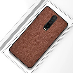 Wewoo Coque Pour Xiaomi Redmi K30 Housse de protection en tissu antichoc marron