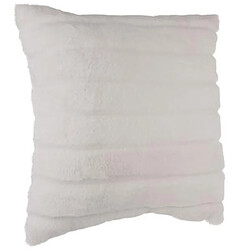 Pegane Coussin carré déhoussable, coloris blanc - Dim : 45 x 45 cm 