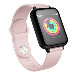 Chrono Montre Connectée pour Femmes Homme Sport Avec étanche Moniteur de fréquence Cardiaque Tracker Fitness Montre pour Android iOS-Rose