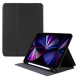 Etui en PU X-LEVEL texture litchi, fonction d'éveil/veille automatique avec porte-stylo noir pour votre iPad Pro 11-pouces (2021)/(2020)/(2018)/Air (2020)