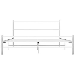 Avis Maison Chic Lit adulte - Lit simple Cadre de lit,Structure du lit Contemporain Blanc Métal 120 x 200 cm -MN45314