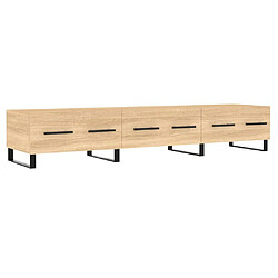 vidaXL Meuble TV chêne sonoma 150x36x30 cm bois d'ingénierie