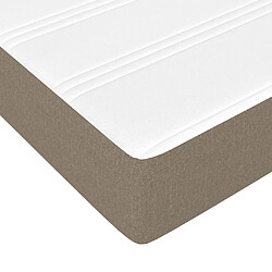 Acheter vidaXL Matelas de lit à ressorts ensachés taupe 120x190x20 cm Tissu