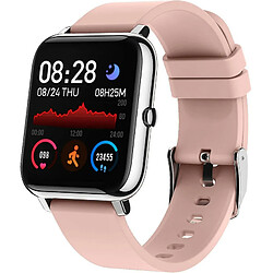 Chrono Montre Connectée Femmes Homme, Chronus Montre Connectée Etanche IP67, Smartwatch Sport GPS Cardio Fitness Tracker d'Activité Podometre Calories pour Android IOS( Rosé)