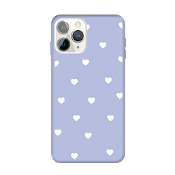 Wewoo Coque Pour iPhone 11 Pro Multiple Love-Hearts Pattern Colorful Frosted TPU Phone Housse de protection Light Purple