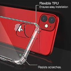 Avis Universal Étui transparent iPhone 11, étui de protection en silicone à l'épreuve des chocs avec couverture anti-rayon de technologie du coussin d'air