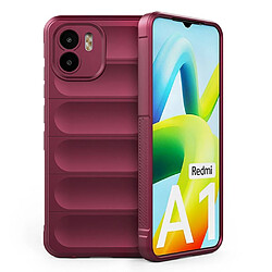 Htdmobiles Coque pour Xiaomi Xiaomi Redmi A1 / A2 - housse etui silicone gel fine + film ecran - ROUGE BORDEAUX