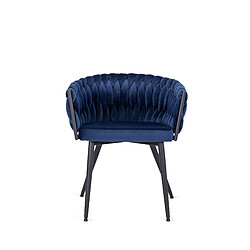 Vivaldi Chaise EMPOLI Bleu Marine Velours