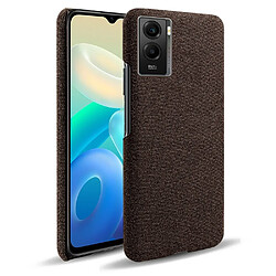 Coque en TPU + PU anti-griffes, marron pour votre Vivo Y55s 5G