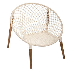 Atmosphera, Createur D'Interieur Fauteuil ethnique en fil Terre Sauvage - Blanc