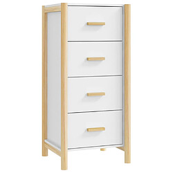 vidaXL Buffet haut Blanc 42x38x90 cm Bois d'ingénierie